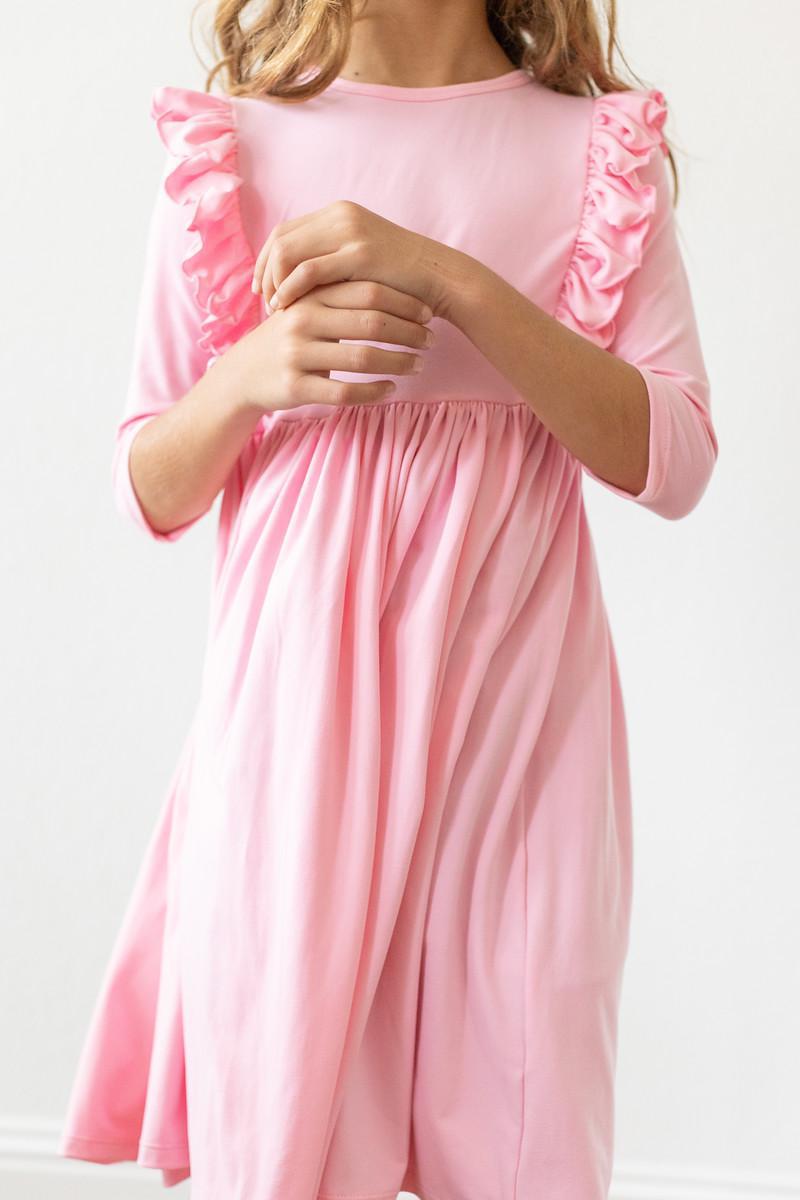 Bubblegum Pink Ruffle Twirl Dress-dogsvalley ®