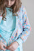 Blue Retro Unicorns Satin Jacket-dogsvalley ®