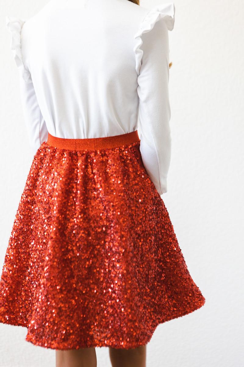 Red Sequin Twirl Skort-dogsvalley ®