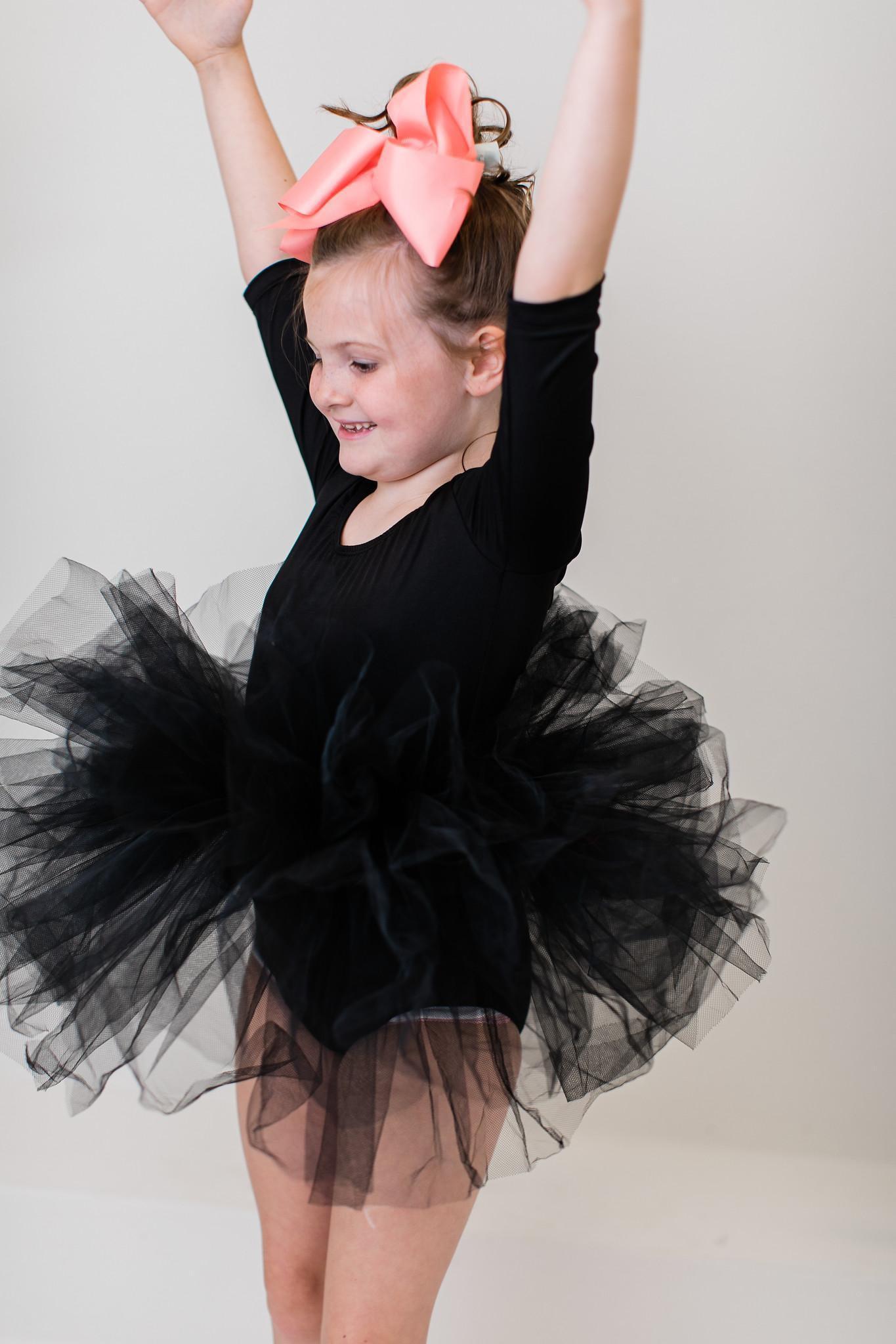 Black 3/4 Tutu Leotard-dogsvalley ®