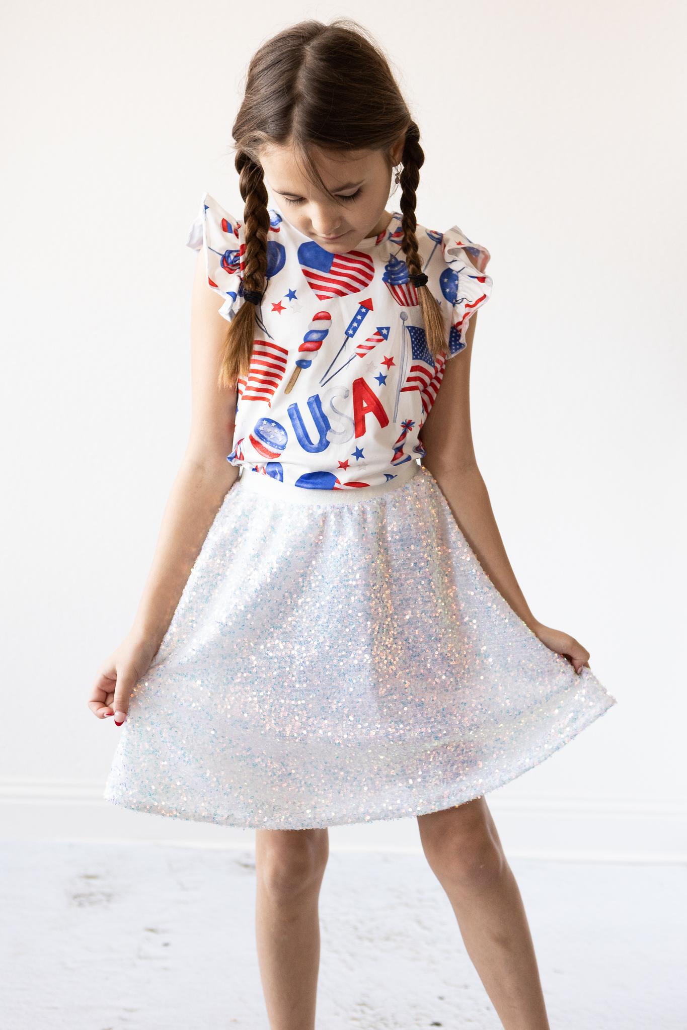 SALE Disco Sequin Twirl Skirt-dogsvalley ®