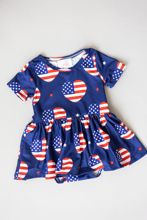 I Heart the USA S/S Twirl Bodysuit-dogsvalley ®