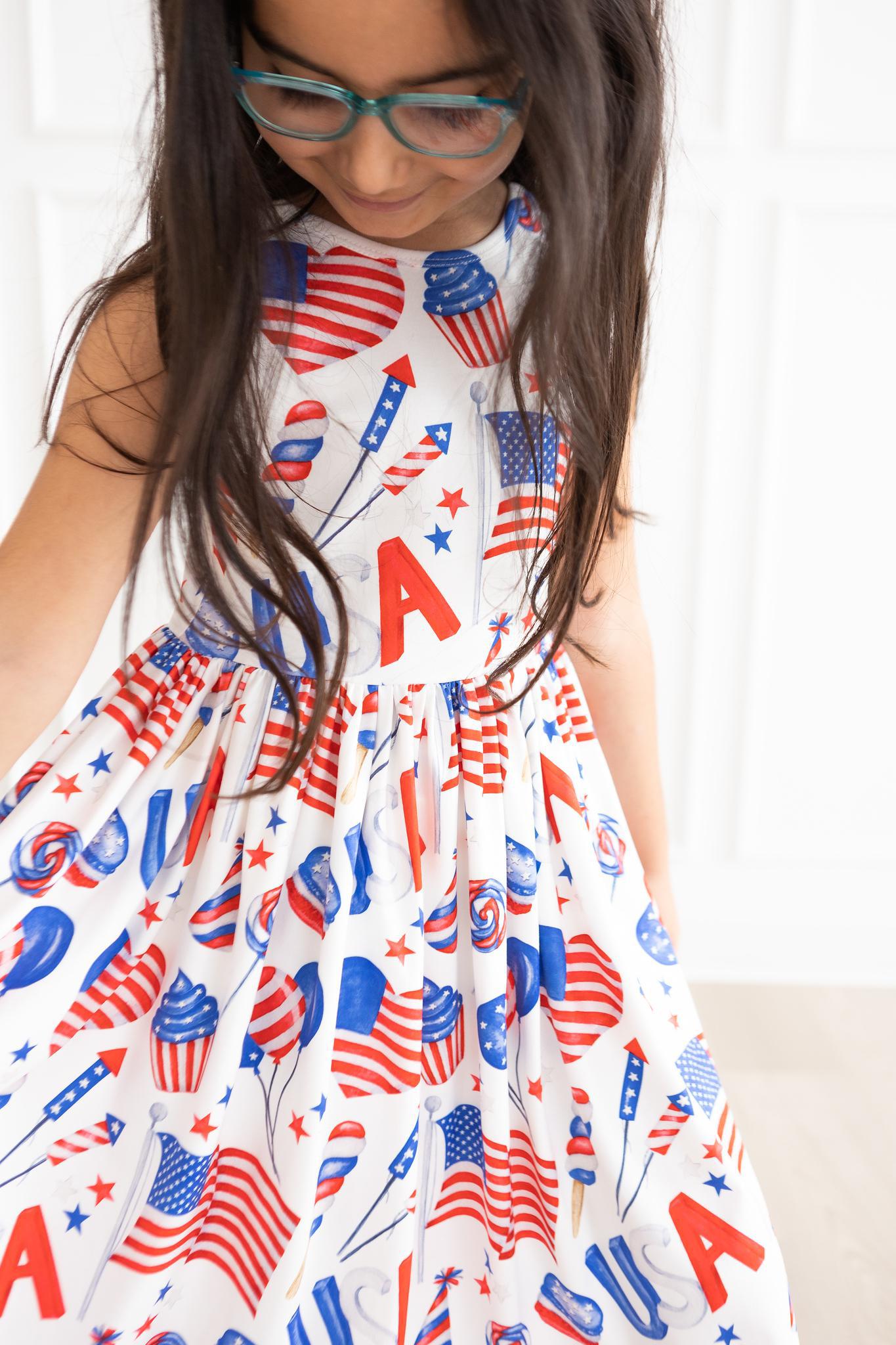 Party in the USA Tank Twirl Dress-dogsvalley ®