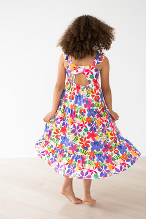 SALE Tropical Floral Ruffle Maxi Dress-dogsvalley ®