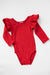 Red L/S Flutter Sleeve Leotard-dogsvalley ®