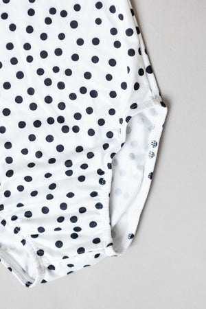 Scattered Dot S/S Flutter Sleeve Leotard-dogsvalley ®