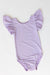 Lavender S/S Flutter Sleeve Leotard-dogsvalley ®