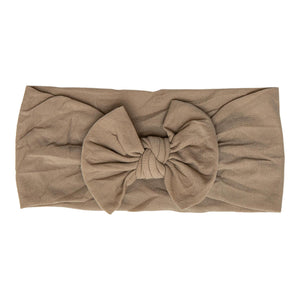 Latte Nylon Bow Headwrap-dogsvalley ®