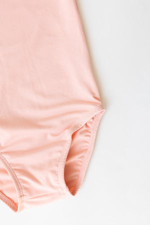 Peach S/S Flutter Sleeve Leotard-dogsvalley ®