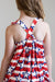 Stars & Stripes Ruffle Cross Back Dress-dogsvalley ®