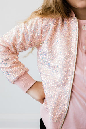 Peach Sequin Jacket-dogsvalley ®